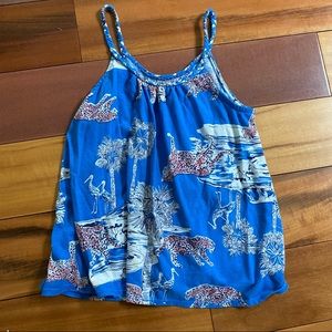 Tucker + Tate Blue Tiger Sleeveless Swing Top - M (8-10)